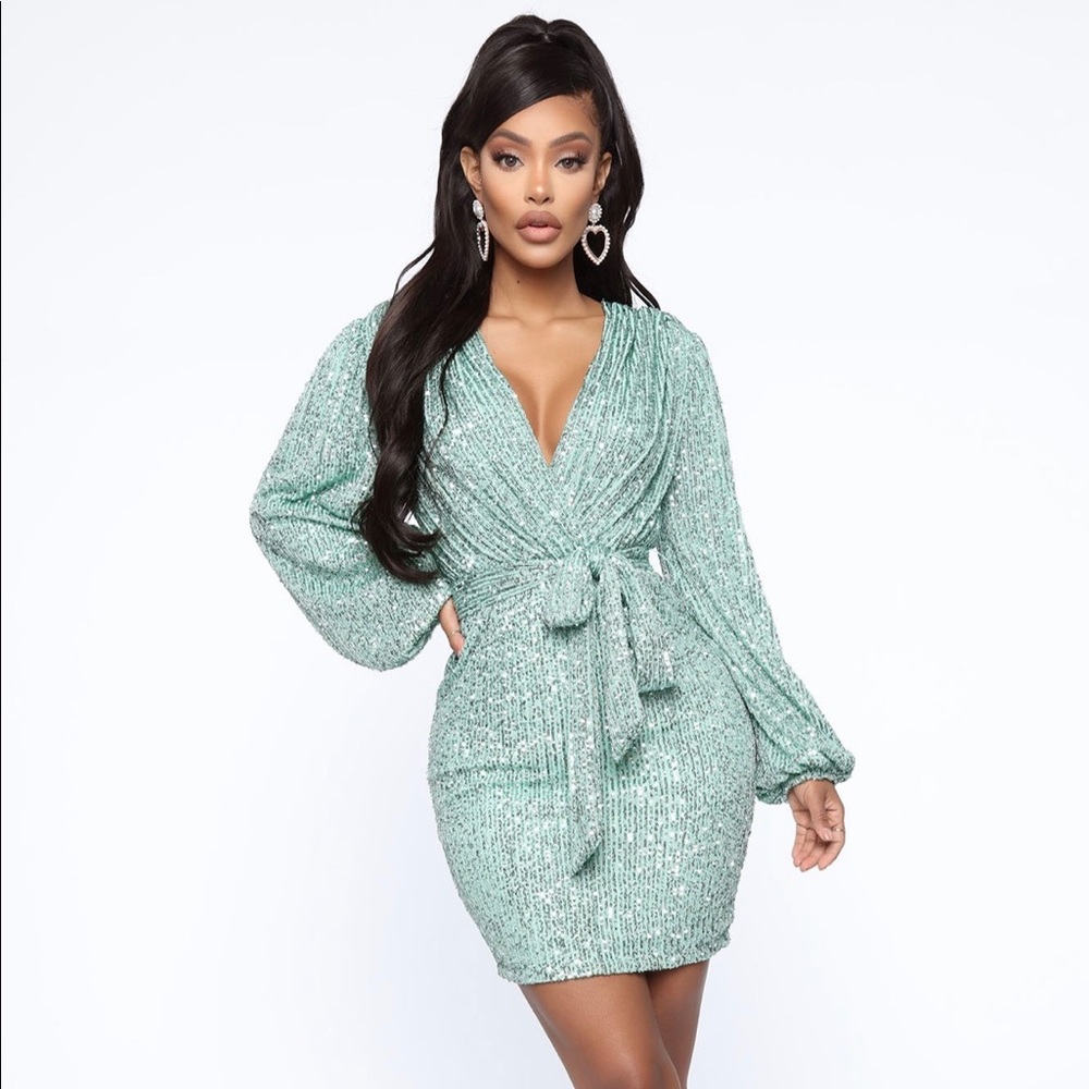 COPY - Mint Sequin Dress